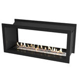 Icon Fires Double Sided Slimline Firebox 1350 met Slimline 1100 Brander