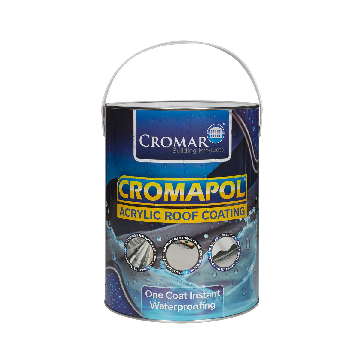 Cromapol met Vezels 5kg Zwart  Dak en goot coating